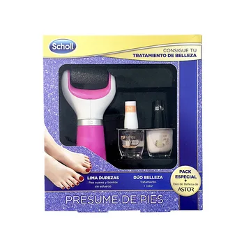 

Scholl Velvet Smooth Diamond Crystals Electronic Pedicure File + 2 Free Astor Nail Polishes