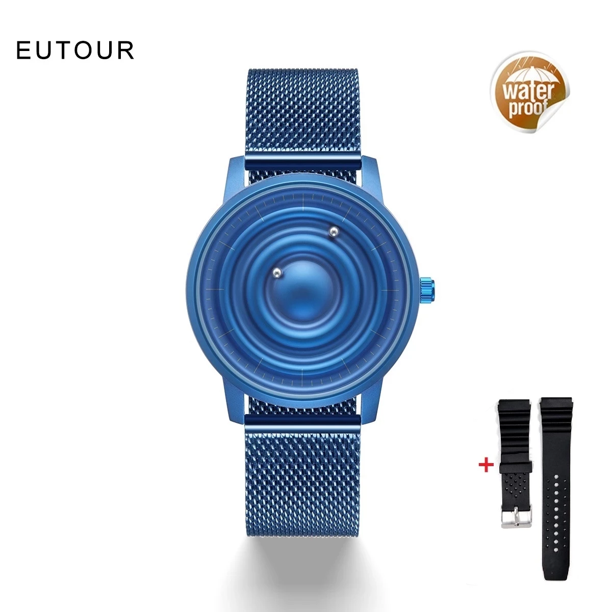 Eutour Blue Watches Men Luxury Magnetic Ball Quartz Watch Stainless Steel Mens Wristwatch Waterproof Fashion Couple Male Clock