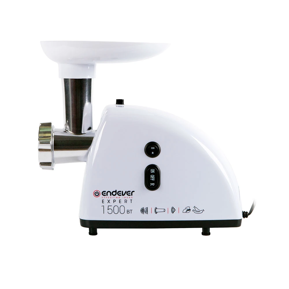 Мясорубка электрическая Endever Sigma 41(Мощность 1500Вт, производительность 2 кг/мин, 2 решетки, реверс, насадки для к