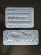 Molde de resina Epoxy para llaveros, accesorio de cristal artesanal, para defensa de los dedos, colgante, llavero, espejo, molde de silicona para Resina