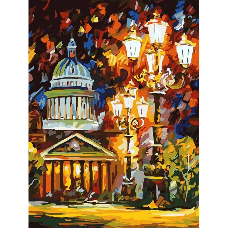 Painting By Numbers On Canvas Stretcher 30 X40 Shimmer Night St