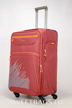 

Suitcase textile large Impreza (with applique) red