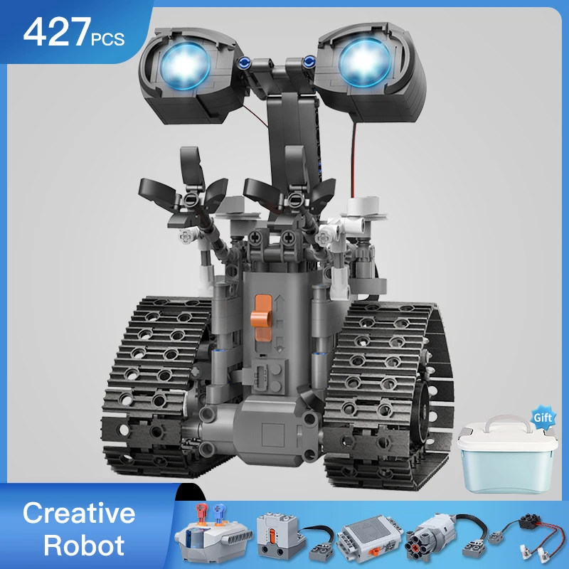 427pcs Creative Technical Blocks Building Electric RC Robot Bricks Remote Control Intelligent Educational Toys for Children Gift | Игрушки и