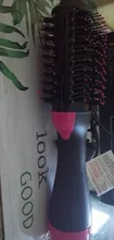 Secador de pelo 2 en 1 de un paso, voluminizador, cepillo de aire caliente, Alisador, rizador, cepillo para usar con secador de cabello