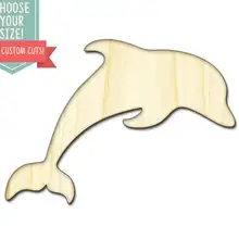 10 шт. Дельфин деревянный вырезанный-на заказ Выберите свой размер-лазерная резка Деревянные Художественные принадлежности
