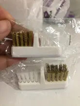 Broca de taladro de uñas, cepillo de limpieza portátil, alambre de cobre dorado, accesorios de Herramientas de limpieza, 1 Uds.