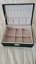 Caja de cuero para joyería de doble capa, caja de almacenamiento de ornamento para pendientes y pendientes, joyero grande multifunción, novedad