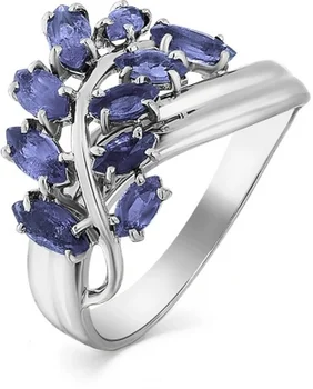 

Master brilliant feather ring with 10 white gold sapphires