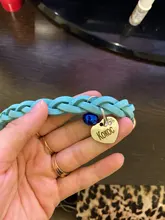 Dog-Collar Engraved Name-Tag Braided Dog Puppy Dogs Small Personalized Free-Bell 