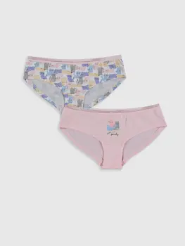 

Patterned Cotton Hipster Panties 2'li