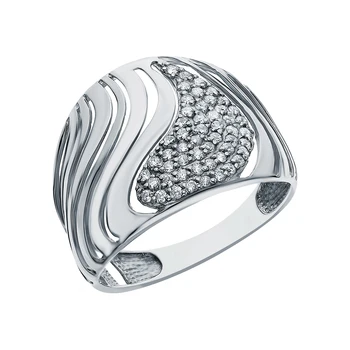 

Silver ring with cubic zirconia sunlight sample 925