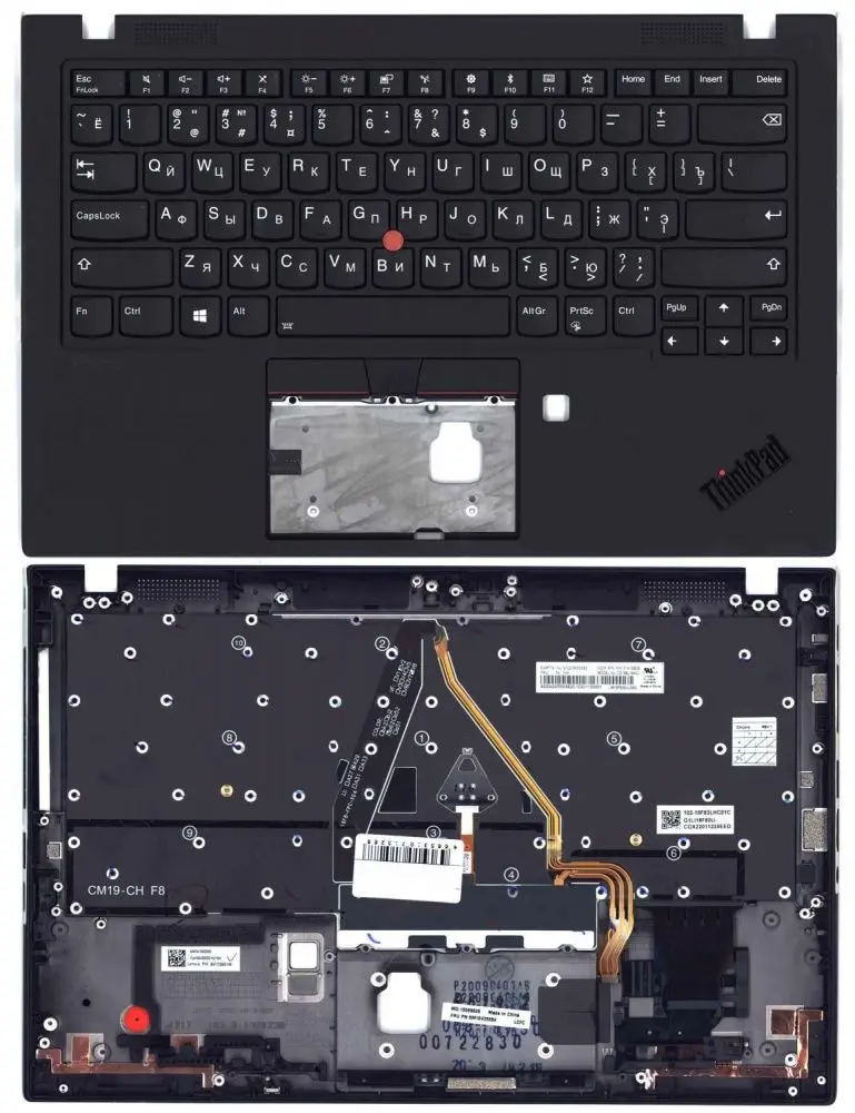 Клавиатура для ноутбука Lenovo ThinkPad X1 Carbon Gen 7 топкейс v.2 | Компьютеры и офис