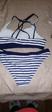 Conjunto de Bikinis de playa a rayas para mujer, bañador Sexy de realce, trajes de baño para chicas en Bikini, ropa de piscina 2021