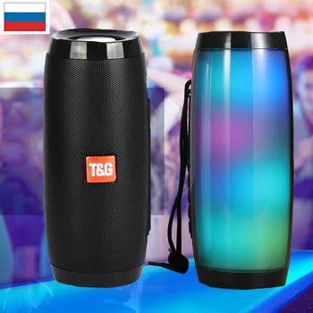 

Wireless Bluetooth Speaker Portable Column Outdoor Speaker 10W Subwoofer Sound Bar with Mic Support FM Radio TF USB Music Player