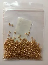 Bolas de Color dorado y plateado, abalorios de extremo de 2-3mm, espaciador de tope, componentes para fabricación de joyas, accesorios DIY, 500 Uds.