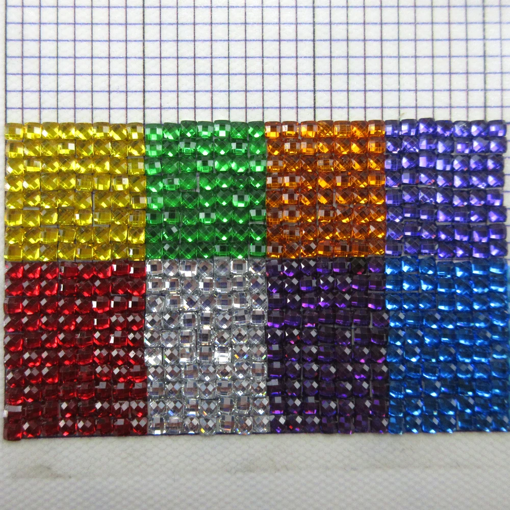 2021 New Crystal Resin Shinny Stone 2.5mm Square Drills Diamond Painting Embroidery Rhinestone Mosaic
