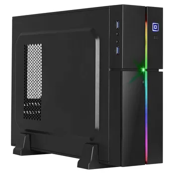 

Aerocool beach, Cash Box PC Micro ATX (Slim, RGB 13 modes, Horizontal or Vertical, USB 3.0, top fan 8 cm) Color black
