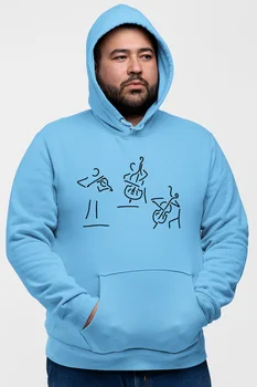 

Angemiel Wear Instrument Blue Men 'S Hooded Sweatshirt