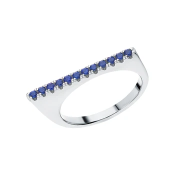 

Silver ring with spinels synthetic sunlight sample 925