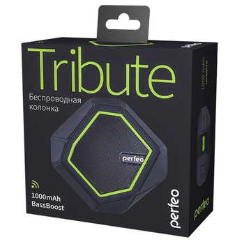 

Bluetooth speaker "tribute" FM, MP3 microSD, aux, Power 6 W, 1000mAh