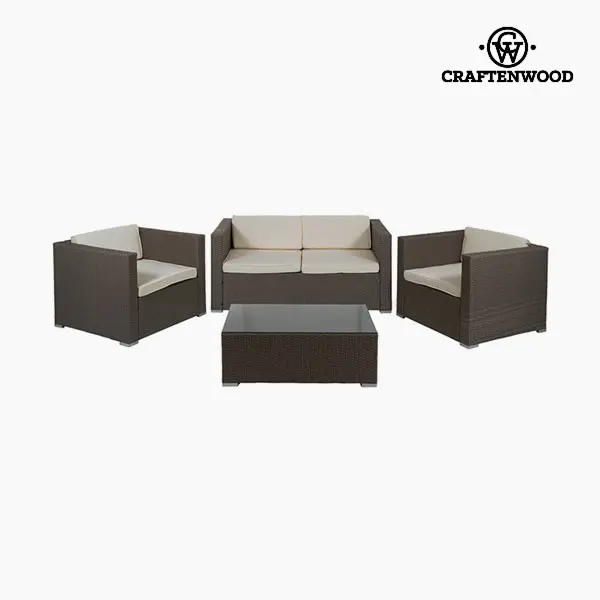 Sofa and table set (4 pcs) by Craftenwood