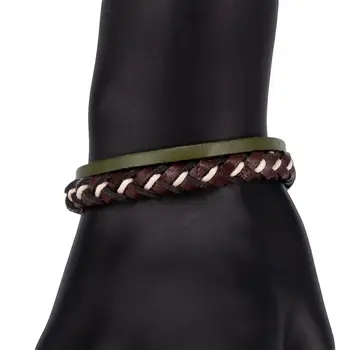 

Leather bracelet (genuine leather, magnetic lock, multi-colored) 53637