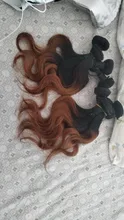 Extensiones de pelo humano con degradado para mujer negra T1B/30, extensiones de cabello humano ondulado brasileño, 35g/Uds., 5/6/7/8/9/10 Uds.