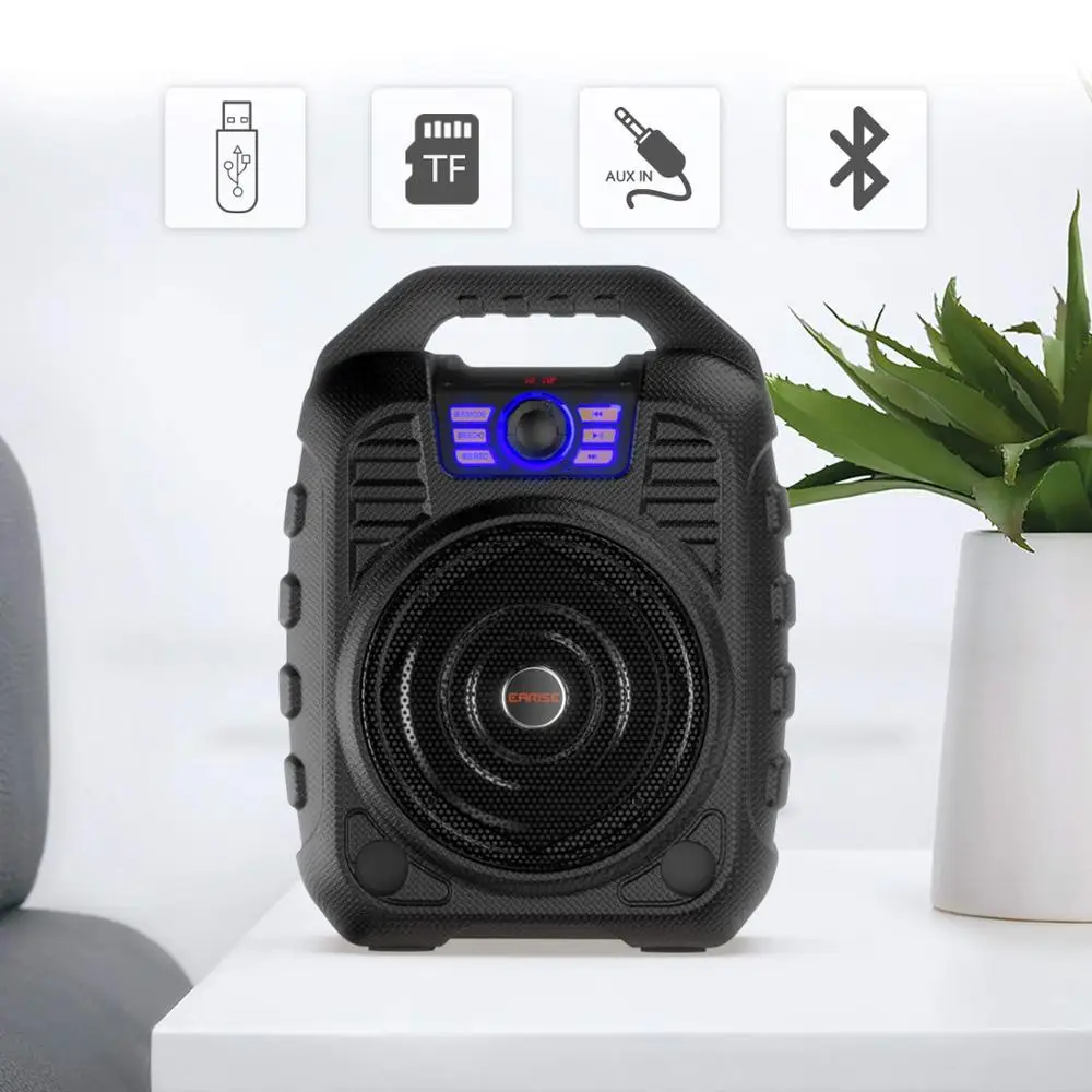 EARISE T26 Portable PA System Bluetooth Speaker & Wireless Microphone Karaoke Machine & FM Radio Au