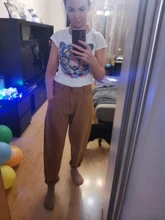 Mom Jeans Trousers Harem Pants Boyfriend Brown Streetwear Pink Vintage Green High-Waist