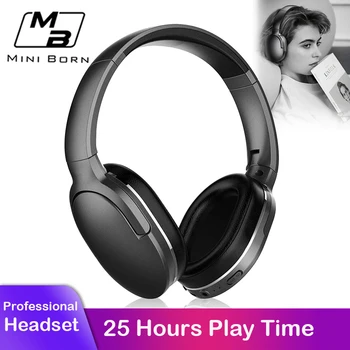 

Mini Born Bluetooth Earphone Noise Cancelling Bluetooth 5.0 Foldable Design Wired Wireless Stereo Headband with Mic Bass Stereo