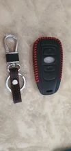 Funda de cuero genuino para coche, llavero con estilo de anillo para Subaru BRZ XV Forester Legacy Outback, carcasa para llaves