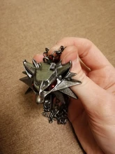 Pendant Necklace Link-Chain Wolf Head Wizard Hunt-Game Animal Wild Geralt Metal Original