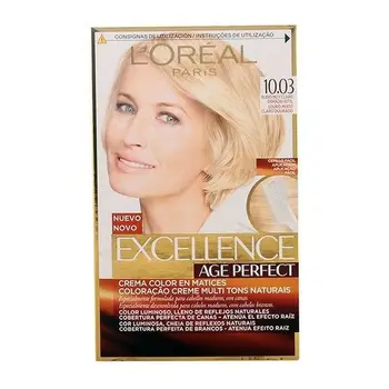 

Permanent Anti-Ageing Dye Excellence Age Perfect L'Oreal Expert Professionnel Light golden blonde