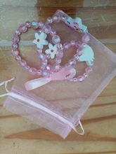 Pulsera de madera con perlas de imitación Multicolor de 12 estilos para niños, pulsera de moda para niñas, proveedor de decoración de joyería