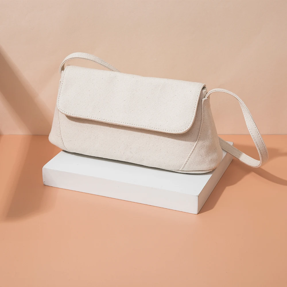 

Холщовая женская сумка на одно плечо, Новинка лета 2024, французская Ретро нишевая дизайнерская французская сумка