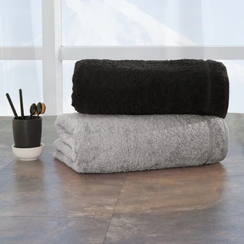 

Set of towels BB towels color: warm gray & Charcoal Black (100x160 cm, 70x150 cm)