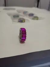 Lost Lady-Anillos anchos de circonita con color de arco iris para mujer, moda para chicas, anillos de cristal, joyería al por mayor, regalo de amor