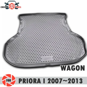 

Trunk mat for Lada Priora I 2007~2013 WAGON trunk floor rugs non slip polyurethane dirt protection trunk car styling