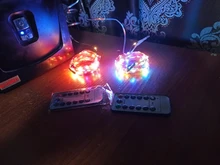Christmas-Light Timer Decoration Led-String Copper-Wire-Garland Remote-Control Waterproof