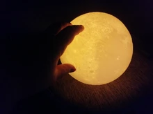 Desk-Lamp Night-Light Bedside Table 3d-Print Timeable Dropship Moon LED