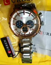 CURREN nueva moda relojes con tapa de acero inoxidable de la marca de lujo de deportes cronógrafo reloj de cuarzo de los hombres Relogio Masculino