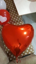 Globos con forma de corazón rojo de 75cm para fiesta de San Valentín, decoraciones de amor para boda, suministros de matrimonio, globos de aluminio