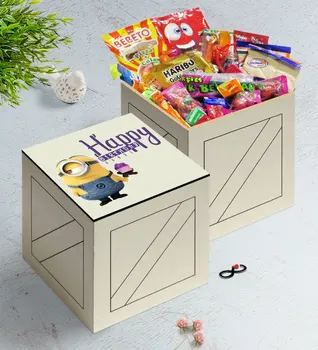 

Personalized Happy Birthday In Wooden Box Nostalgic Lezzetler Gift Set-4