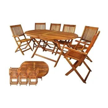 

Dining Table group wooden garden furniture group outdoor furniture balcony seating #5360