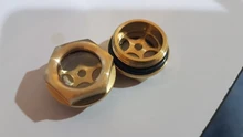 1/2-Oil-Level Sight Glass Window Bsp Male Air-Compressor-Gearbox Brass for Hex-Head M33/M42