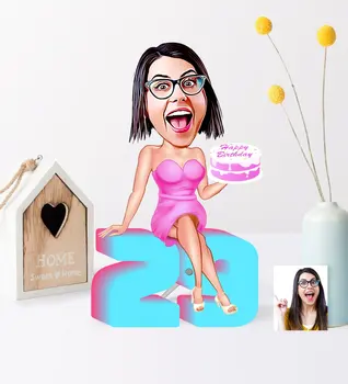 

Personalized Women 'S Birthday Cartoon Wooden Trinket-1