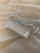 Cepillo de limpieza de uñas para manicura, cepillo de limpieza de uñas para cuidado del polvo, suave, rosa, para pedicura, portátil