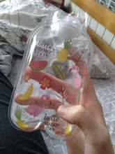Botella de agua caliente transparente, calentador de mano de dibujos animados, Mini bolsas de agua caliente portátiles a prueba de explosiones
