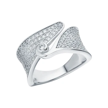 

Silver ring with cubic zirconia sunlight sample 925