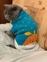 Pet Cat Reindeer Sweater Winter Warm Cat Clothes for Cats Kedi Outfit katten Clothing